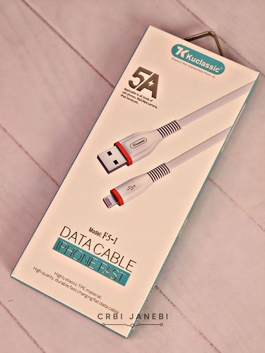 کابل 5 آمپر یو اس بی به آیفون یک متری فلتی Kuclassic F5 i
